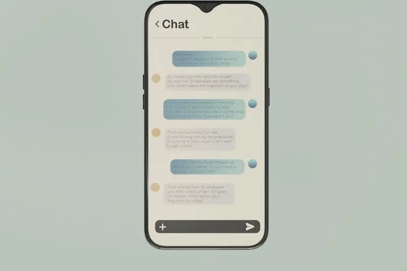 Móvil con una conversación abierta en una aplicación de chat